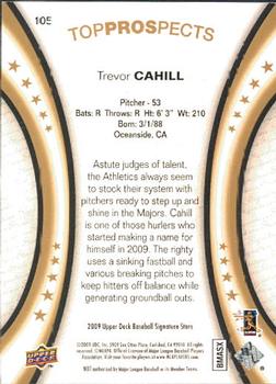2009 Upper Deck Signature Stars #105 Trevor Cahill Back