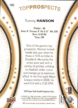 2009 Upper Deck Signature Stars #109 Tommy Hanson Back