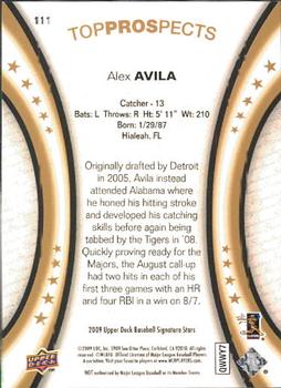 2009 Upper Deck Signature Stars #111 Alex Avila Back