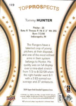 2009 Upper Deck Signature Stars #119 Tommy Hunter Back