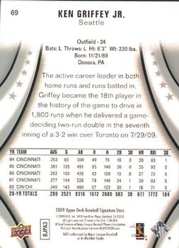 2009 Upper Deck Signature Stars #69 Ken Griffey Jr. Back