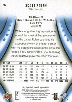 2009 Upper Deck Signature Stars - Blue #92 Scott Rolen Back