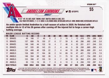 2021 Topps Opening Day #55 Andrelton Simmons Back