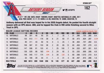2021 Topps Opening Day #162 Anthony Rendon Back