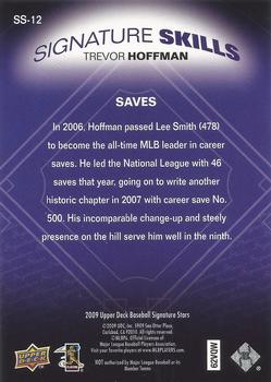 2009 Upper Deck Signature Stars - Signature Skills #SS-12 Trevor Hoffman Back