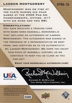 2009 Upper Deck Signature Stars - USA National Team Future Watch Jersey Autographs #UFWA-34 Ladson Montgomery Back