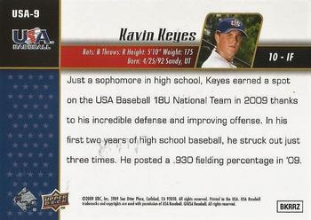 2009 Upper Deck Signature Stars - USA Star Prospects #USA-9 Kavin Keyes Back