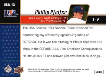 2009 Upper Deck Signature Stars - USA Star Prospects #USA-13 Phillip Pfeifer Back