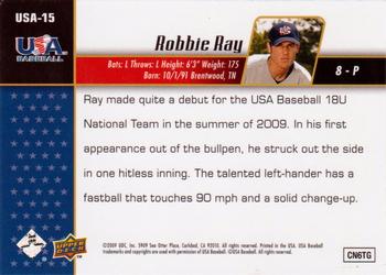 2009 Upper Deck Signature Stars - USA Star Prospects #USA-15 Robbie Ray Back