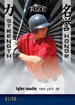 2012 Leaf Rize Draft - Strength and Honor Black #SH-1 Tyler Austin Front
