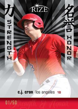 2012 Leaf Rize Draft - Strength and Honor Black #SH-4 C.J. Cron Front
