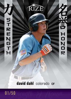 2012 Leaf Rize Draft - Strength and Honor Black #SH-5 David Dahl Front