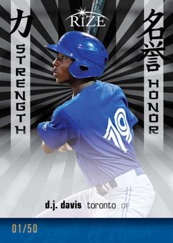 2012 Leaf Rize Draft - Strength and Honor Black #SH-6 D.J. Davis Front