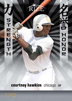2012 Leaf Rize Draft - Strength and Honor Black #SH-8 Courtney Hawkins Front