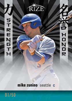 2012 Leaf Rize Draft - Strength and Honor Black #SH-13 Mike Zunino Front