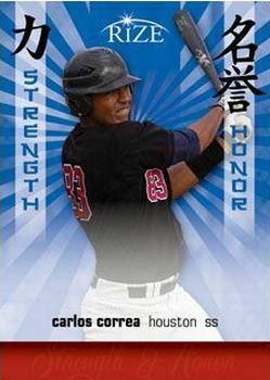 2012 Leaf Rize Draft - Strength and Honor Blue #SH-3 Carlos Correa Front