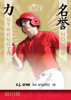 2012 Leaf Rize Draft - Strength and Honor Gold #SH-4 C.J. Cron Front