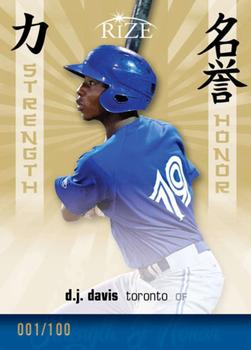 2012 Leaf Rize Draft - Strength and Honor Gold #SH-6 D.J. Davis Front