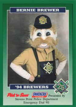 1994 Milwaukee Brewers Police - Stevens Point Police Department #NNO Bernie Brewer Front