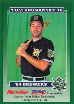 1994 Milwaukee Brewers Police - Stevens Point Police Department #NNO Tom Brunansky Front