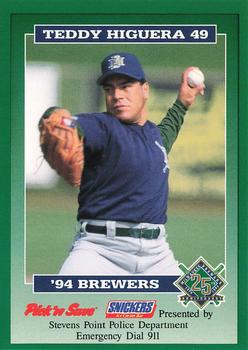 1994 Milwaukee Brewers Police - Stevens Point Police Department #NNO Teddy Higuera Front