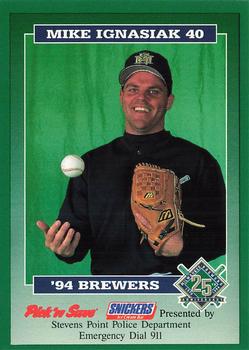 1994 Milwaukee Brewers Police - Stevens Point Police Department #NNO Mike Ignasiak Front