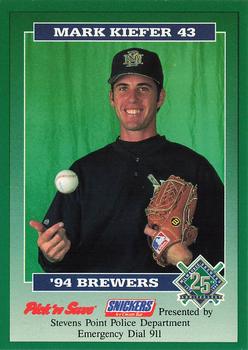 1994 Milwaukee Brewers Police - Stevens Point Police Department #NNO Mark Kiefer Front