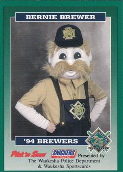 1994 Milwaukee Brewers Police - Waukesha Police Department #NNO Bernie Brewer Front