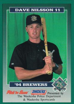 1994 Milwaukee Brewers Police - Waukesha Police Department #NNO Dave Nilsson Front