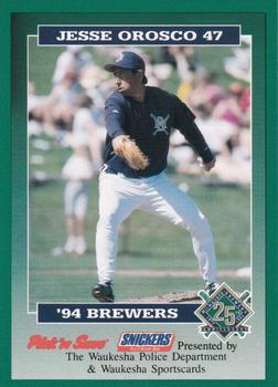 1994 Milwaukee Brewers Police - Waukesha Police Department #NNO Jesse Orosco Front