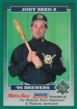 1994 Milwaukee Brewers Police - Waukesha Police Department #NNO Jody Reed Front