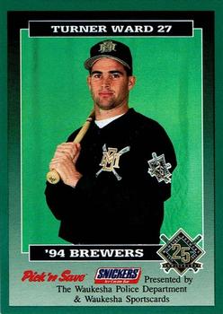 1994 Milwaukee Brewers Police - Waukesha Police Department #NNO Turner Ward Front