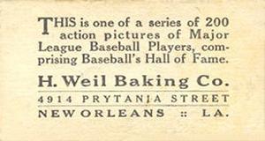1916 Weil Baking (D329) #68 George Gibson Back