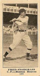 1916 Globe Clothing (H801-9) #166 Fred Snodgrass Front