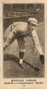 1916 Globe Clothing (H801-9) #74 Heinie Groh Front