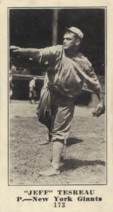 1916 Globe Clothing (H801-9) #173 Jeff Tesreau Front