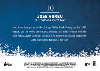 2020 Topps MLB Advent #10 Jose Abreu Back