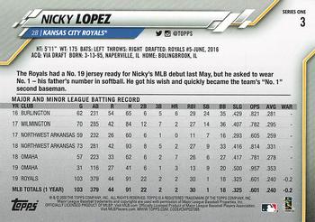 2020 Topps - 582 Montgomery #3 Nicky Lopez Back
