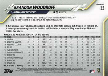 2020 Topps - 582 Montgomery #32 Brandon Woodruff Back