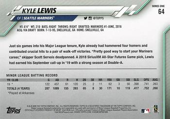 2020 Topps - 582 Montgomery #64 Kyle Lewis Back