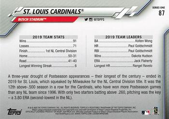 2020 Topps - 582 Montgomery #87 St. Louis Cardinals Back