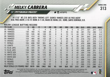 2020 Topps - 582 Montgomery #313 Melky Cabrera Back