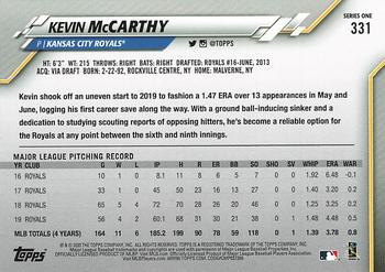 2020 Topps - 582 Montgomery #331 Kevin McCarthy Back