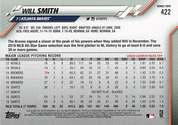 2020 Topps - 582 Montgomery #422 Will Smith Back