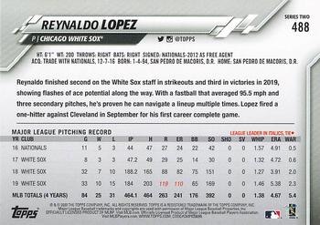 2020 Topps - 582 Montgomery #488 Reynaldo Lopez Back