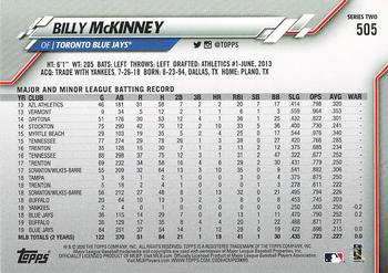 2020 Topps - 582 Montgomery #505 Billy McKinney Back
