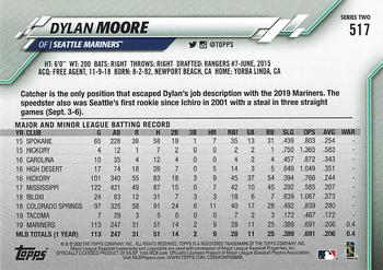 2020 Topps - 582 Montgomery #517 Dylan Moore Back
