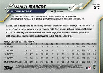 2020 Topps - 582 Montgomery #572 Manuel Margot Back