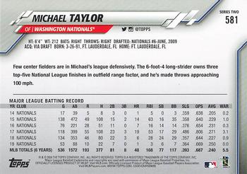 2020 Topps - 582 Montgomery #581 Michael Taylor Back