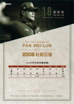 2020 TSC The Legend of Pan Wei-Lun #PW22 Wei-Lun Pan Back